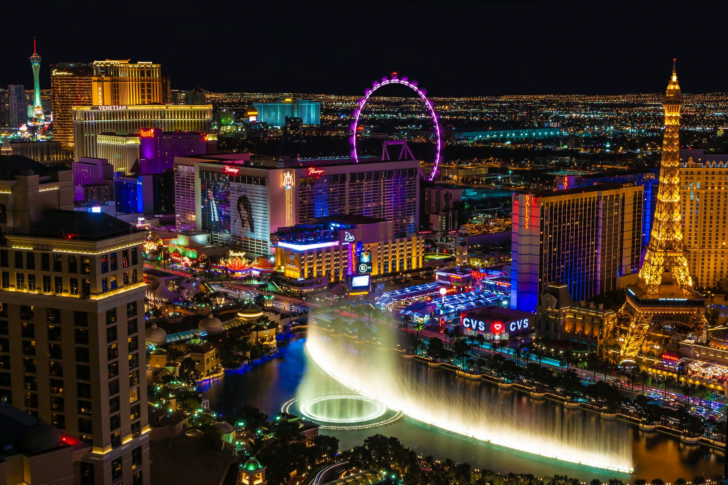 Las Vegas skyline at night